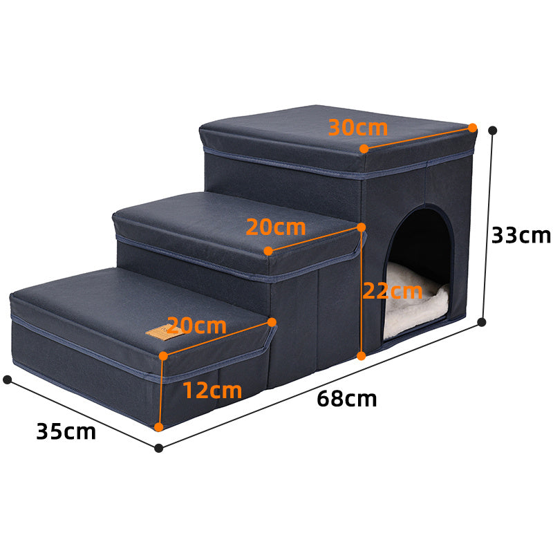 Help your dog reach new heights with these comfy stairs.