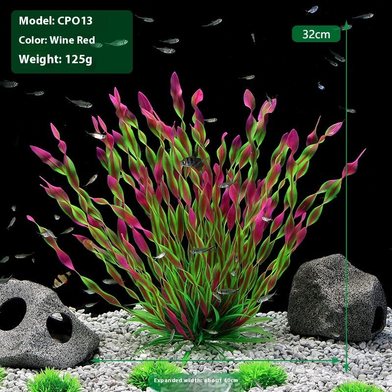 Aquarium Decorative Fish Tank Landscape Decoration Plastic Simulation Water Plants