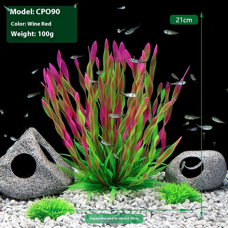 Aquarium Decorative Fish Tank Landscape Decoration Plastic Simulation Water Plants
