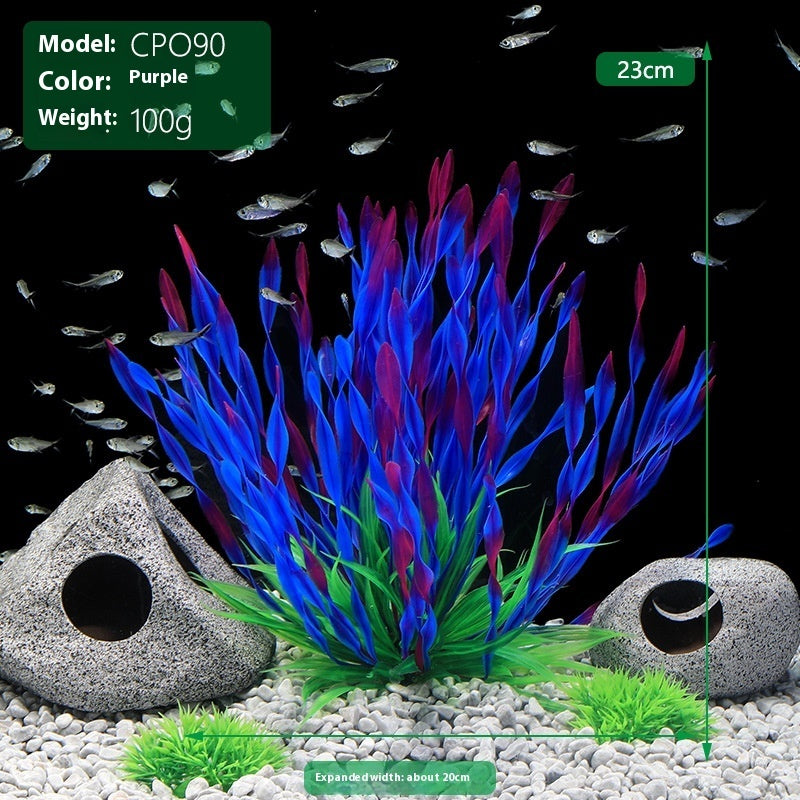 Aquarium Decorative Fish Tank Landscape Decoration Plastic Simulation Water Plants