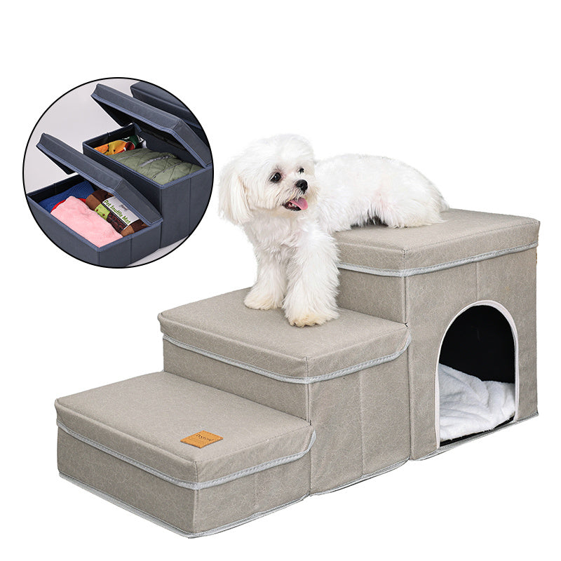 Help your dog reach new heights with these comfy stairs.