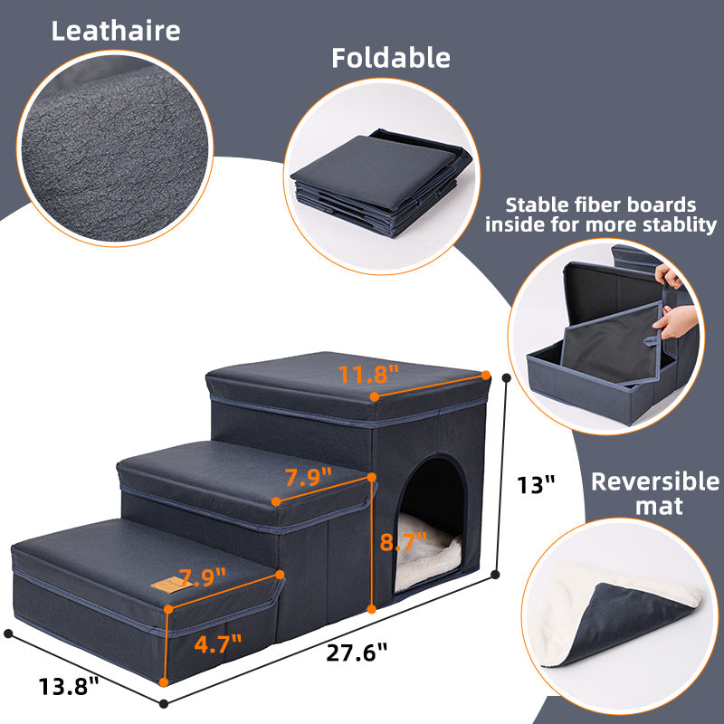 Help your dog reach new heights with these comfy stairs.