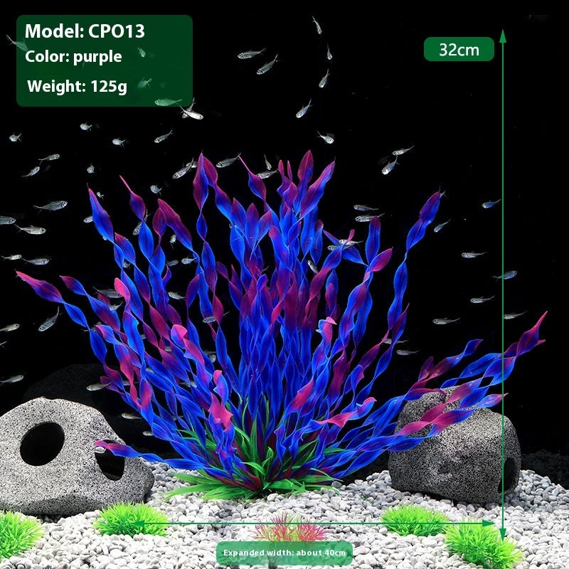 Aquarium Decorative Fish Tank Landscape Decoration Plastic Simulation Water Plants
