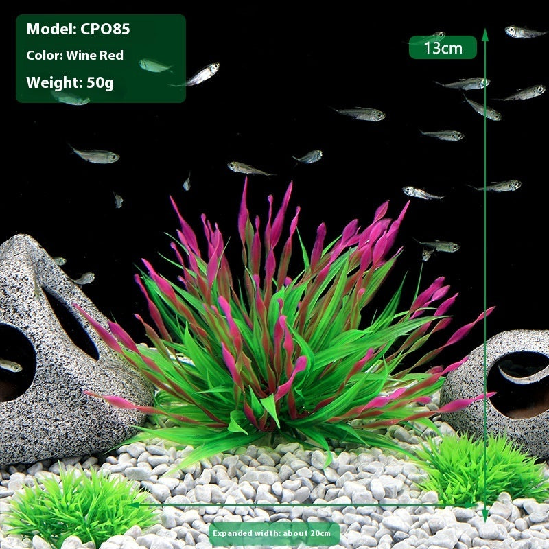 Aquarium Decorative Fish Tank Landscape Decoration Plastic Simulation Water Plants
