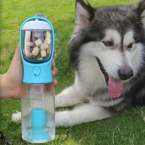 The Ultimate Dog 3-in-1 Travel Bottle, Hydrate, Feed, and Clean Up, Anywhere!