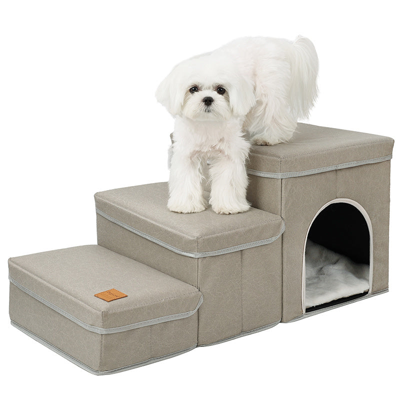 Help your dog reach new heights with these comfy stairs.